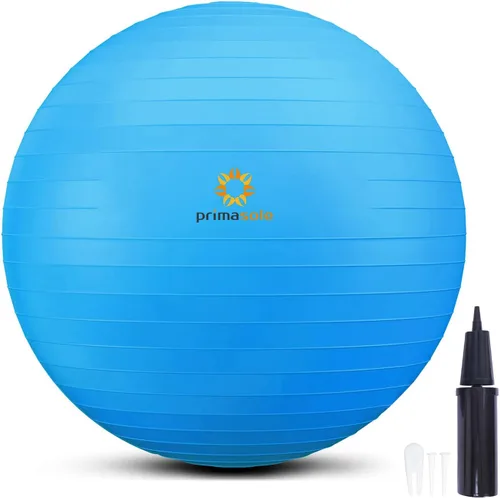 Miniatura 7 de Primasole Pelota de ejercicio para equilibrio, estabilidad, fitness, entrenamiento, yoga, pilates en casa, oficina y gimnasio, pelota de parto