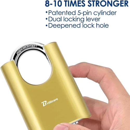 Miniatura 8 de Cerradura de combinación para exteriores, candado de metal resistente de 4 dígitos, cerraduras de aleación resistente a la intemperie con grillete