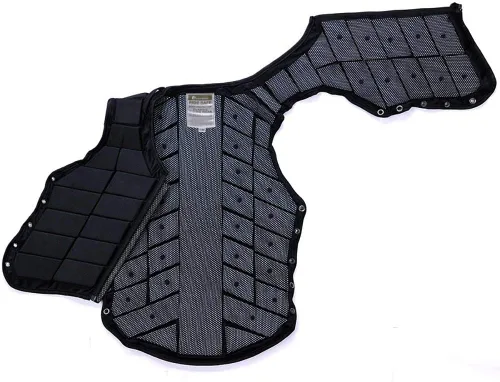 Miniatura 2 de Chaleco ecuestre de seguridad profesional EVA acolchado equitación chaleco unisex negro cremallera protector engranaje chaleco