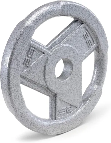 Miniatura 12 de Marcy Classic 2" Cast Iron Olympic Grip Plates for Strength Training and Weightlifting