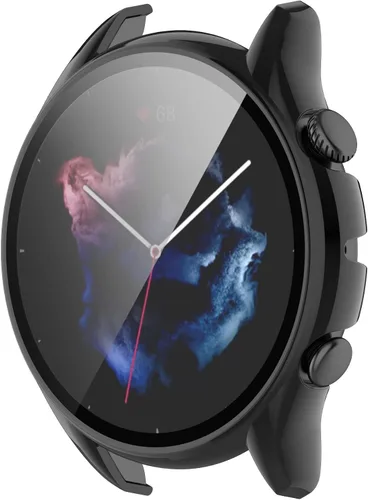 TenCloud Fundas compatibles con Amazfit GTR 3 Pro/GTR 3 Watch Case Soft TPU a prueba de golpes, protector de pantalla para Amazfit GTR 3 Pro Negro