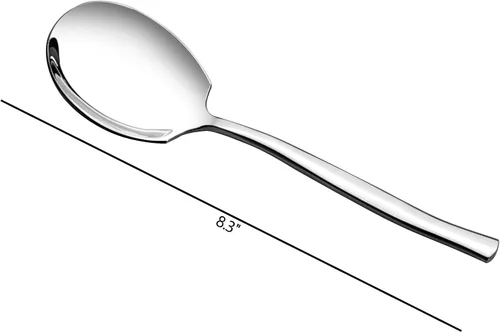 Miniatura 2 de Juego de 6 cucharas de servir de acero inoxidable, cuchara grande para servir bufé