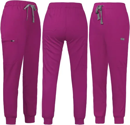 Miniatura 9 de niaahinn Conjunto de uniformes médicos para mujer, uniformes de enfermería, cuello en V clásico y pantalones quirúrgicos para correr