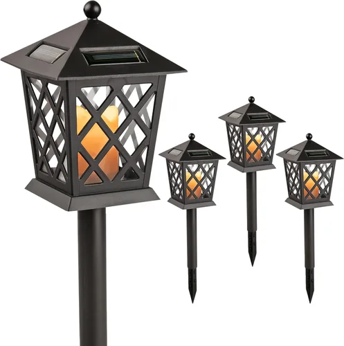 Miniatura 2 de Alpine Corporation Estacas de luz LED para exteriores de 16 pulgadas de alto (juego de 4)