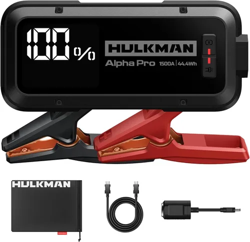 Miniatura 11 de Hulkman Alpha85, Gris Espacial, Arrancador Inteligente de 2000A 74Wh, Amplificador de Batería de Coche Portátil de 12V con Pantalla de 3.3", Paquete