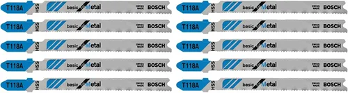 Miniatura 20 de Bosch T118BF 5 piezas de 3-5/8 Pulg. Hojas de sierra de calar con mango en T flexibles para metal