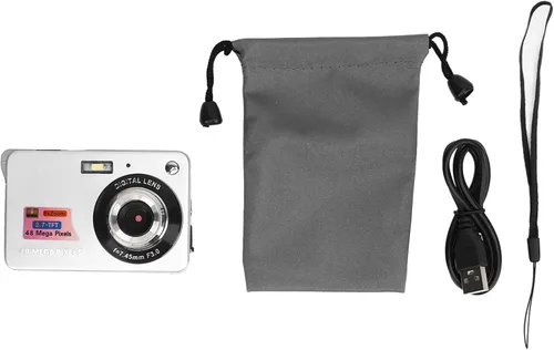 Miniatura 5 de Cámara digital, 48MP 2.7in LCD 4K Vlogging Cámara para disparar (Plata)