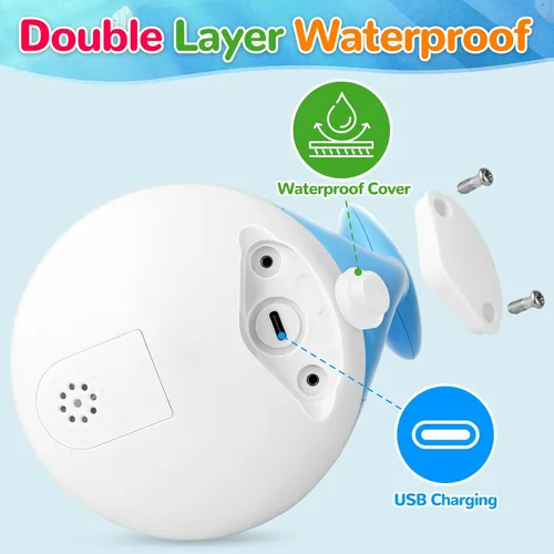 Miniatura 5 de Juguetes de baño para bebés, juguete de baño iluminado en forma de ballena con aspersor para bebés de 6-12-18 meses, juguetes de baño para niños