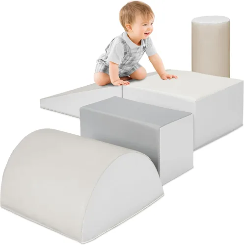 Miniatura 9 de Best Choice Products 5 piezas de bloques de espuma suave para niños para escalar y gatear, estructuras de juego para el desarrollo infantil, 5