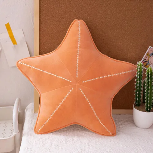 Miniatura 2 de Cojín de felpa con diseño de estrella de mar para automóvil, mesita de noche, sofá, muebles para el hogar, dormitorio, oficina