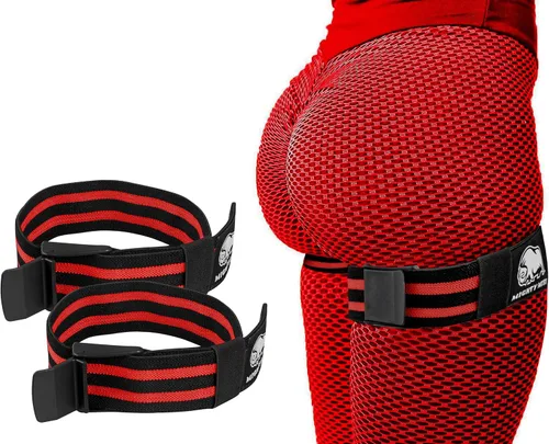 Miniatura 9 de BFR Bandas de oclusión para mujer, restricción del flujo sanguíneo, bandas de entrenamiento para piernas, glúteos y cadera, tela de resistencia