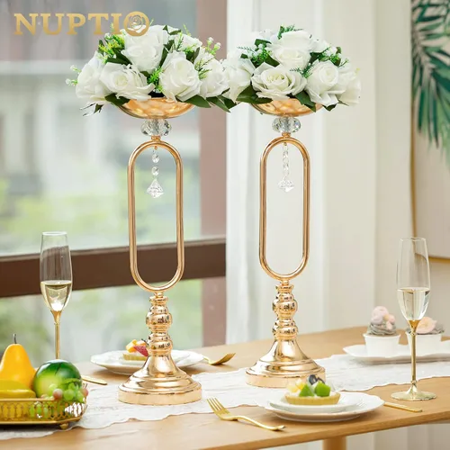 Miniatura 2 de NUPTIO Centros de mesa de flores blancas para mesas: 6 piezas de arreglo de bolas de flores artificiales para fiesta de boda, rosa floral falsa