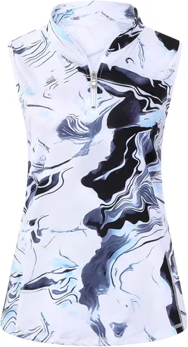 Miniatura 2 de Viracy Camiseta sin mangas con cremallera para mujer, de secado rápido, para entrenamiento de golf
