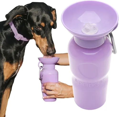 Miniatura 10 de Springer by Springland Botella de agua para perro, dispensador de botellas de agua portátil de viaje para perros, regalo para perros visto