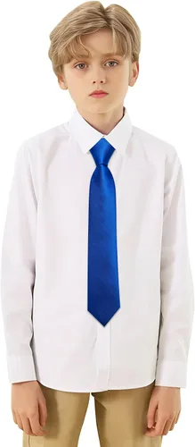 Miniatura 65 de Barry.Wang Corbata de niño regular seda tejida rayas sólido lazo bolsillo cuadrado