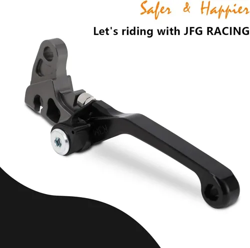 Miniatura 7 de JFG RACING Palanca de freno de motocicleta Palancas plegables CNC para KLX 110 KLX110 KLX110L 2010-2023 Negro