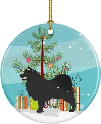Miniatura 16 de Caroline's Treasures American Toy Fox Terrier - Adorno de cerámica de Navidad para colgar en el árbol de Navidad, decoración para el hogar, Navidad
