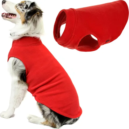 Miniatura 30 de Gooby - Chaleco de Vellón Elástico, Chaleco de Vellón Tipo Pullover Chaqueta Suéter para Perros, Azul Argyle, Extra Pequeño