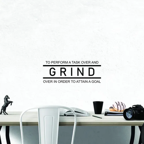 Miniatura 3 de My Vinyl Story Grind - Calcomanía inspiradora para pared, decoración de oficina, cita inspirada, motivada, enfocada positiva, arte, vinilo