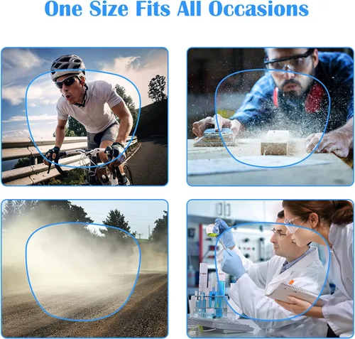 Miniatura 7 de Elegantes gafas de seguridad para mujeres y niñas, gafas anti-vaho, gafas protectoras, gafas transparentes Paquete de 3: azul+tortuga+negro