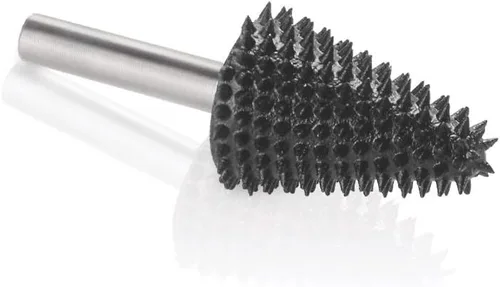 Miniatura 2 de Kutzall Rebabas rotativas de cono extremo, eje de 1⁄4 pulgadas, muy grueso - Accesorio para carpintería para Bosch, DeWalt, Milwaukee, Makita.