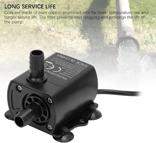 Miniatura 8 de DC12V 10W Bombas de agua sumergibles, bomba de fuente de agua sumergible de 0-400L/H, bombas de fuente de agua sin escobillas micro para fuente