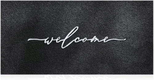 Miniatura 23 de AAZZKANG Alfombra Amarilla para Puerta Exterior Alfombra de Bienvenida para Puerta Interior, Alfombra Antideslizante de Goma para Puerta, Alfombras