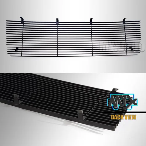 Miniatura 4 de Rejilla pulida delantera superior superior para Ford Bronco F-Series 1992-1997 Pickup F-150/F-250/F-350 Cromo Billet Grill Inserto de parrilla