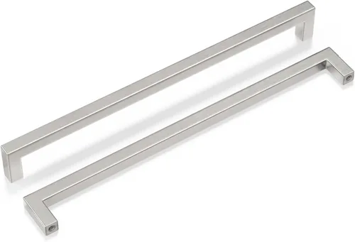 Miniatura 41 de Goldenwarm 1 paquete de manija cuadrada negra para cajones de gabinete de barra, de acero inoxidable, herrajes modernos para gabinetes de cocina
