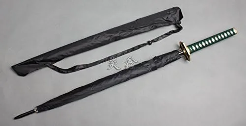 Miniatura 4 de S2717 ANIME KYOUKA SUIGETSU AIZEN SOUSUKE SAMURAI SWORD UMBRELLA 39.5 pulgadas, negro