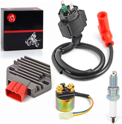 Miniatura 4 de Kit de bujías de bobina de encendido rectificador y relé para Honda 2000-2006 Rancher 350 350ES 350S 1998-2001 Foreman 450 TRX450S TRX450ES