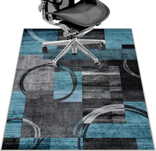 Miniatura 18 de Tapete para silla de oficina para suelo de madera dura y azulejos, 36" x 48" tapete resistente para silla de escritorio para suelos duros, alfombra