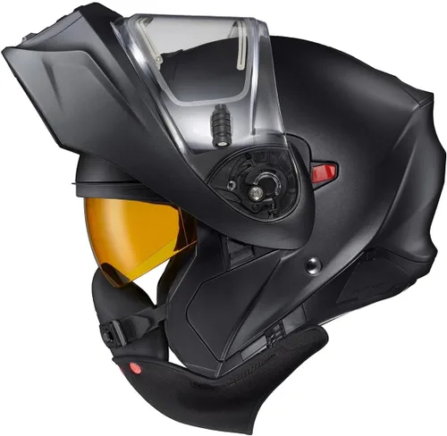 Miniatura 2 de ScorpionEXO GT930 - Casco modular de moto de nieve de aventura para clima frío con caja de respiración y bolsillos para altavoces listos