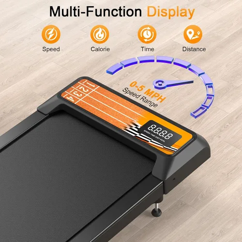 Miniatura 4 de Almohadilla para caminadora con 0-5% de inclinación, 2.5 HP compacta para debajo del escritorio para oficina en casa, alfombrilla pequeña y Pista