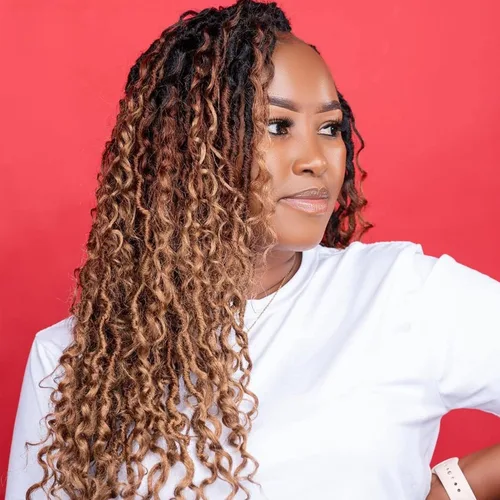 Miniatura 27 de Goddess Locs - Cabello de ganchillo de 8 pulgadas, 6 paquetes de rastas sintéticas de cabello de ganchillo para mujeres negras, cabello suave 1b