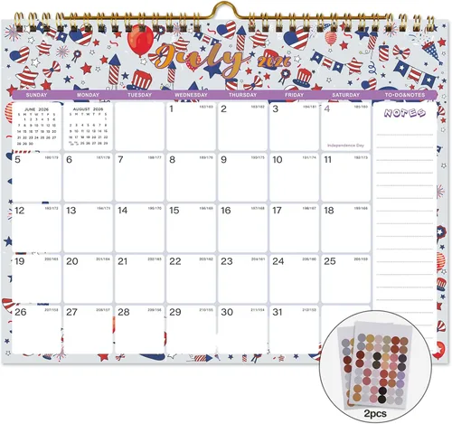 Lbylyhxc Calendario 2027: incluye calendario mensual de pared 2027 de julio de 2026 a diciembre de 2027 a 18, 11 x 8.5 pulgadas. Papel grueso con