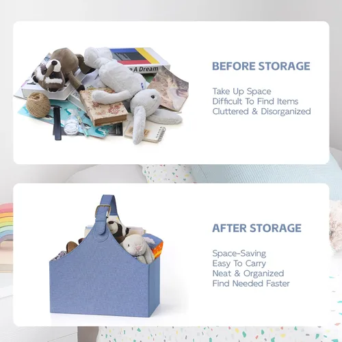 Miniatura 3 de Porta revistas, estante plegable para revistas, con mango ajustable, soporte para archivador de revistas, duradero, carpeta de suelo, organizador
