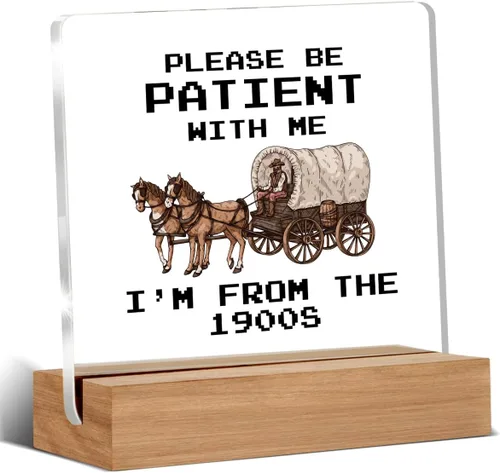 Divertida placa acrílica retro de regalo para amigos, compañeros de trabajo, regalos occidentales para mujeres, hombres, mejores amigos, decoración