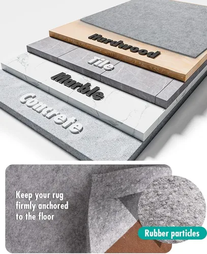 Miniatura 6 de Resare - Almohadilla antideslizante para alfombras de 2 x 4 pies 1/4" de fieltro extra grueso para alfombras de área y pisos de madera, almohadilla