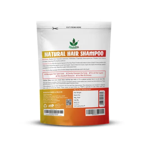 Miniatura 3 de Havintha Champú natural para el cabello con hierbas Amla Reetha Shikakai y Methi Dana Powder para hombres y mujeres, totalmente orgánico Champú