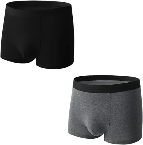 Miniatura 2 de Robesbon Calzoncillos tipo bóxer de algodón transpirable para hombre, paquete de ropa interior elástica suave