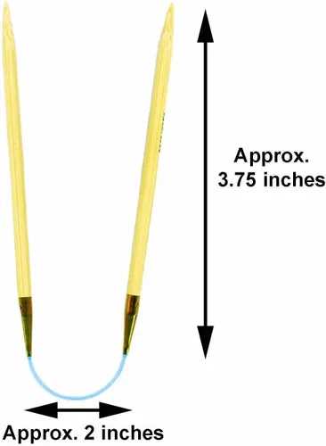 Miniatura 3 de addi FlexiFlips - Aguja de tejer de doble punta DPN de bambú de 9.5 pulgadas (9.4 in) (juego de 3) US 0 (0.079 in) DPN, ligera, puntas estándar
