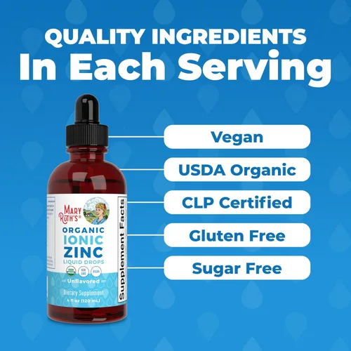 Miniatura 5 de MaryRuth Organics Suplementos de zinc para apoyo inmunológico Zinc iónico para niños y adultos Suplemento de zinc líquido Suministro para 40