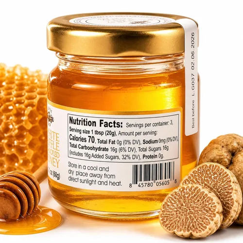 Miniatura 4 de Urbani Truffles, Miel de trufa blanca con infusión Sabor gourmet de Italia Ideal para aves de corral, frutas y queso Miel italiana totalmente