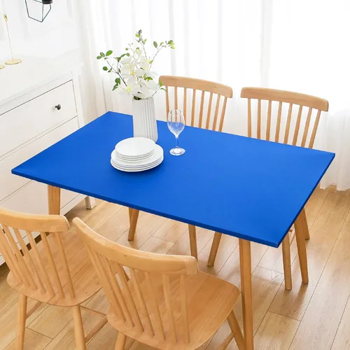 Miniatura 36 de Wolkemer Mantel Redondo Ajustado de 2 Pies de Spandex Elástico Cubierta para Mesa de Cóctel Borde Elástico Negro Cubierta Superior de Mesa