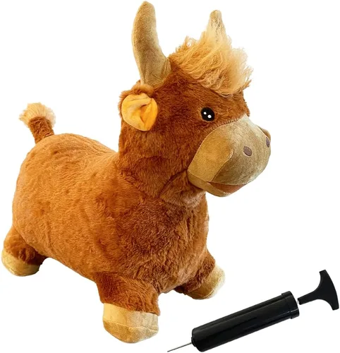 Miniatura 12 de Juguete inflable de vaca negra para niños pequeños con bomba
