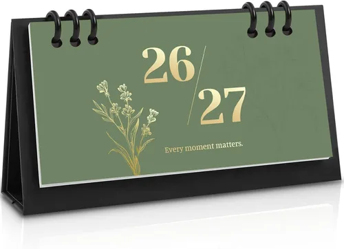 Miniatura 9 de Calendario de Escritorio Pequeño 2025-2026, Mini Calendario de Escritorio de Flores (Desde Junio 2025 hasta Diciembre 2026) Calendario de Escritorio