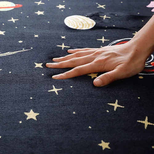 Miniatura 2 de Loartee Alfombra de Área de Terciopelo Coral - Alfombra de Juego para Bebés de Espuma Viscoelástica de 1" de Grosor, Alfombra Lavable para Niños