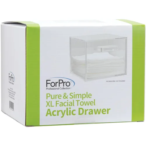Miniatura 6 de ForPro Premium Pure & Simple XL - Soporte acrílico para toalla facial con cajón, capacidad para 50 toallas faciales XL puras y simples, desechable