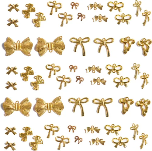 stino 100 gramos de dijes de metal para hacer joyas, chapados en plata y oro, paquete a granel para pulseras, collares, manualidades